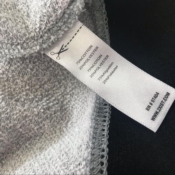 2XIST Grey Batwing Short Sleeve Hoodie with Black Branded Elastic on Hem - Picture 5 of 8